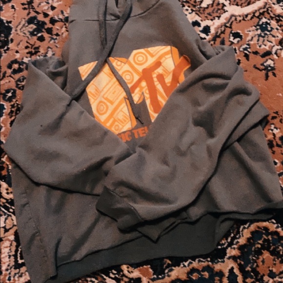 This is a tv crop top hoodie - Picture 2 of 2